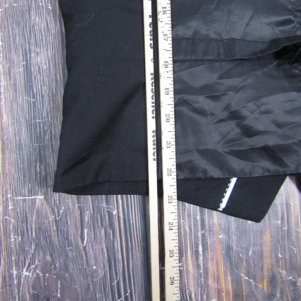 H&M Vest Mens EU 48 Black 3 Piece Slim Polyester Viscose Belted Formal - Picture 6 of 6